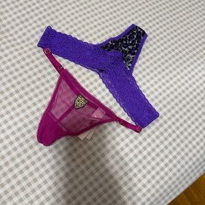 Victoria's Secret Purple and Pink Lace Panties